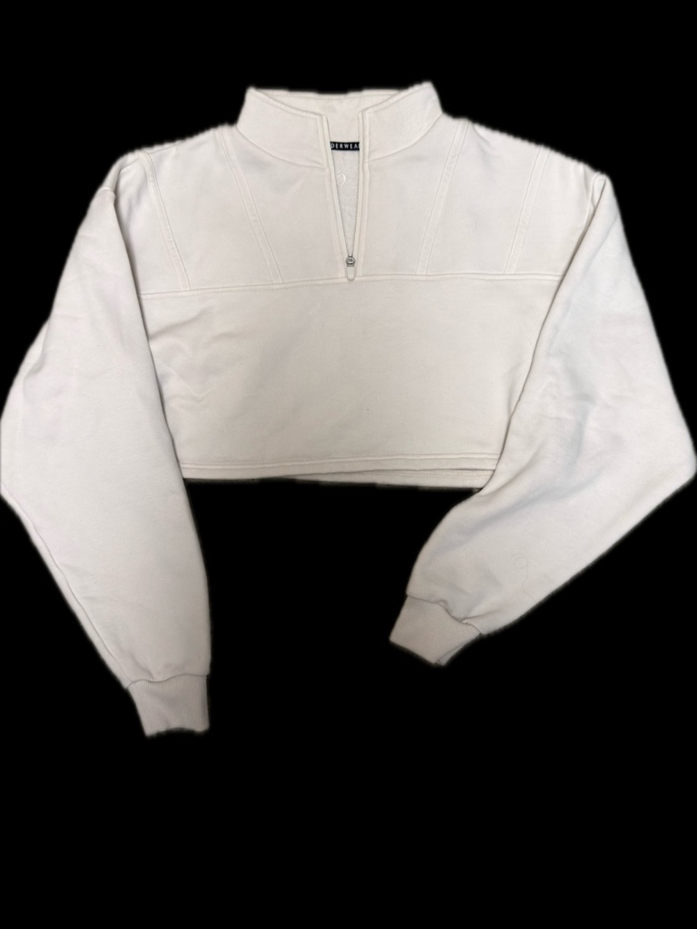 Ryderwear Super Crop Cotton Quarter Zip Pullover